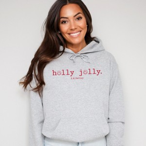 S.W.Smiley Holly Jolly Typewriter - Womens Hoodie - 1 of 2