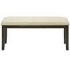 Monarch Specialties Bench 44 inch Rectangular Dining Room Entryway Kitchen Hallway Upholstered Wood Cream Fabric Grey Solid Wood Transitional - 3 of 4