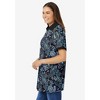 Woman Within Women's Plus Size Perfect Printed Short-Sleeve Polo Shirt - 4 of 4