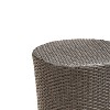 Okak Boho Outdoor Rattan Side Tables Barrel Waterproof Portable Patio End Table Nightstand Outdoor&Indoor for Garden Balcony Yard Pool - 3 of 4