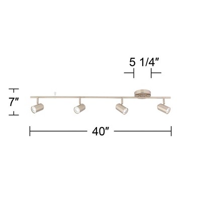 Pro Track 42" Brushed Nickel 4-Head LED Track Light Fixture
