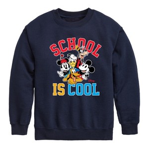 Boys' - Disney - School Is Cool Graphic Long Sleeve Fleece Sweatshirt - 1 of 4