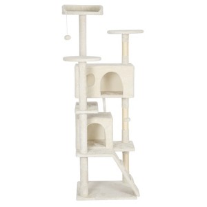 BestMassage Cat Tree 54/62/70/81 Inch Cat Tower with Sisal Scratching Post - 1 of 4