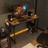 63 Inch Game Computer Desk with Storage, Home Office Modern Simple Style PC Table for Youth Student Adult - 3 of 4