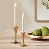 Plum & Post Noah Taper Holders, Set of 2 - Gold, Cast Aluminum Design - 4 of 4