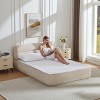 Dolonm 86.6 "x57" x31 " Fully Compressed Queen Size Bed, Made of Suede Fabric, with Spring Wrapped Bottom Frame, No Installation - 3 of 4