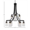 Toltec Lighting Paramount 9 - Light Chandelier in  Matte Black/Brushed Nickel with 4" Clear Bubble Shade - 2 of 2