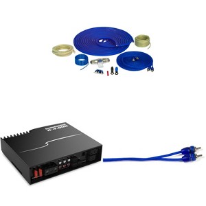 AudioControl D-4.800 High-Power 4 Channel DSP Matrix Amplifier with Accubass with with 4GA OFC Pure Copper Wiring Kit - 1 of 4