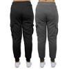 Blue Ice Apparel Women's Heavyweight Loose Fit Fleece-Lined Cargo Jogger Pants-2 Pack - 2 of 4