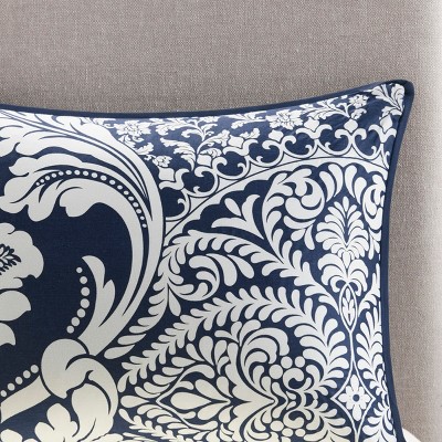 GDFStudio Woolley 7 Piece Cotton Printed Comforter Bedding Sets, Indigo/Queen — фото 7