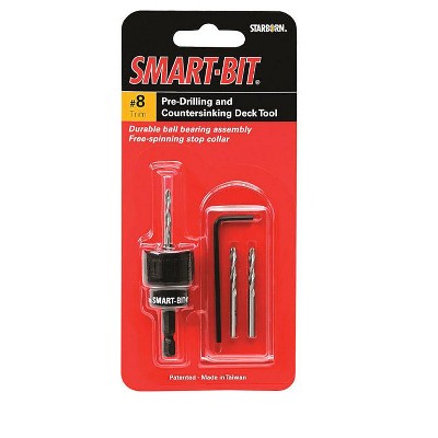 Starborn Smart-Bit #8 Stainless Steel Pre-Drilling and Countersinking Tool 4 pc