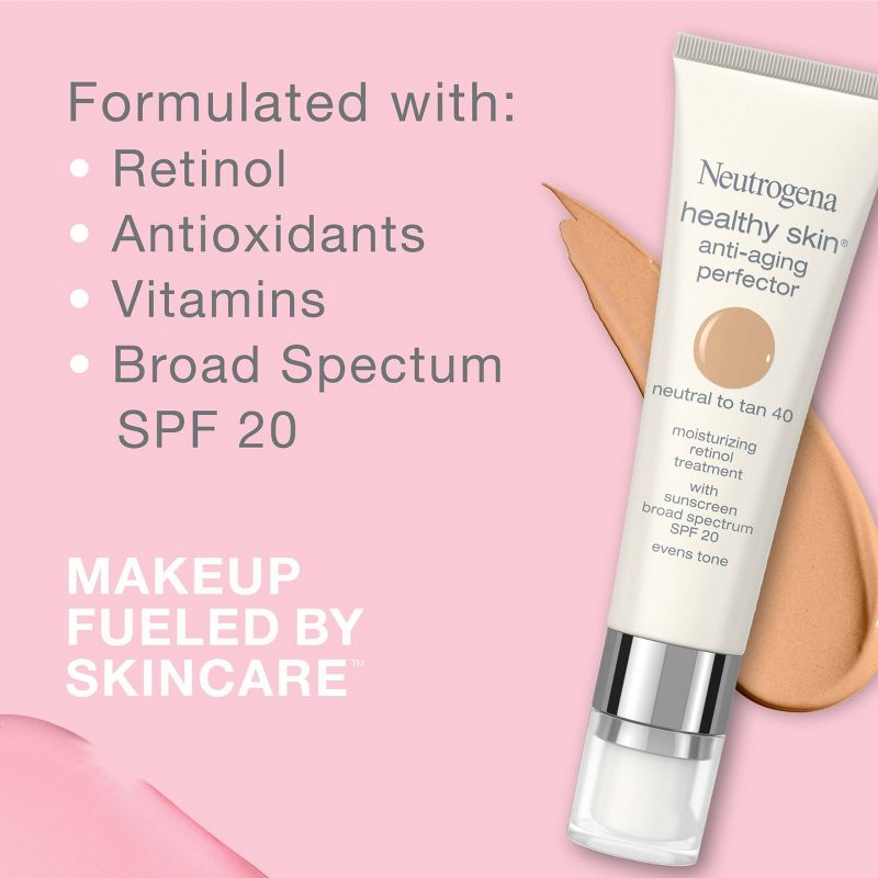 Neutrogena Healthy Skin Anti-Aging Perfector with Retinol and Broad Spectrum SPF 20 Sunscreen - 1 fl oz, 4 of 9