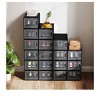 18 Pack Shoe Boxes Shoes Organizer Stackable Shoe Organizer Box Plastic Sneaker Containers Fits All Shoes for Bedroom Entryway Closet X-Large Size - 4 of 4