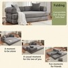 78.5" Corduroy Folding Convertible 3-Seater Sofa with Sleeper & DIY Modular Design - 3 of 4