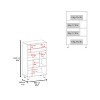 NicBex Bookcases for Living Room Modern 47" Tall 3 Tier Storage Cabinet Bookshelf Compact Design Ladder Bookcase for Small Spaces Office Home - 2 of 4