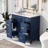 Vynxaria 36" Bathroom Vanity Cabinet with Sink Top Combo Set , Navy Blue ,Single Sink,Shaker Cabinet with Soft Closing Door and 3 Drawers - 3 of 4