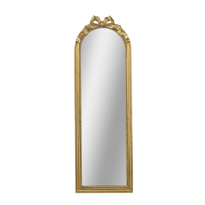 GlasFlength Decorative Wall Mirrors Classic Mirror Wall Mirror Decorative Arched Mirror Vanity Mirror for Living Room, Gold, 15.8"*1.6"*48.8"