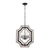 Bella Depot Retro White Wood Chandelier Metal Pendant Kight with 4-Light - 2 of 4