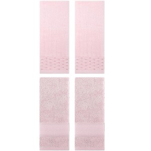 REGALWOVEN 4 Pcs Cotton Soft Bathroom Hand Towel 14" x 30" - 1 of 4