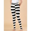 INSPIRE CHIC Women's Printed Stripe High Waist Elastic Waistband Yoga Stirrup Pants - 4 of 4