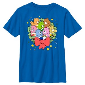 Boy's Care Bears Christmas Wreath Bears T-Shirt - 1 of 4