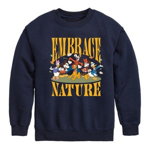 Boys' - Disney - Embrace Nature Graphic Long Sleeve Fleece Sweatshirt - 1 of 4