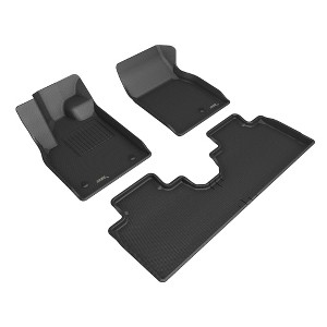 3D MAXpider Kagu Series Custom Fit All Weather Shock Absorbing Cabin Floor Mat Liner Set for 2021-2023 Ford Mustang Mach-E, Includes 1st and 2nd Rows - 1 of 4