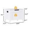 CuisinSmart Storage Bench with Cushion, 39.4" Wooden Chest Storage Box, Flip-Top Entryway Bench with 2 Safety Hinges for Living Room Bedroom - 2 of 4