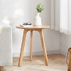 Suki Oak Wood Night Side Table, Round End Tables For Living Room and Bedroom, Indoor Furniture - The Pop Home - 2 of 4
