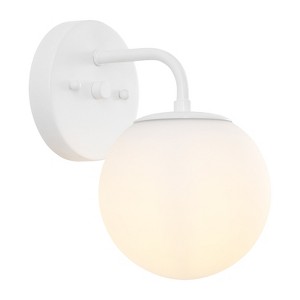 JONATHAN Y Louis Parisian Globe Metal/Frosted Glass Modern Contemporary LED Vanity Light - 1 of 4