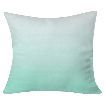 Green Social Proper Mint Ombre Throw Pillow (20"x20") - Deny Designs