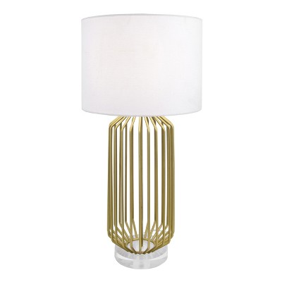 nuLOOM Deltona Iron 29" Table Lamp Lighting - Gold 29" H x 14" W x 14" D