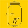JoyJolt Glass Drink Dispenser, Ice Cylinder, & Fruit Infuser - 1 Gallon Drink Dispensers for Parties - 3 of 4
