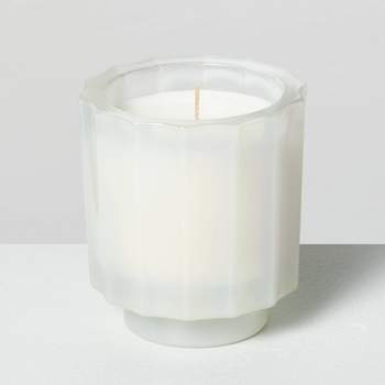 Milky Glass Fireside Spruce Mini Jar Christmas Candle Ivory 4.6oz - Hearth & Hand™ with Magnolia