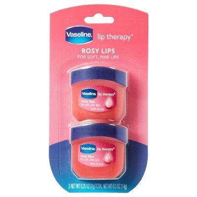 mus eller rotte Emigrere isolation Vaseline Lip Therapy Fragrance Free Rosy Lips Twin Pack - 2ct/0.5oz : Target