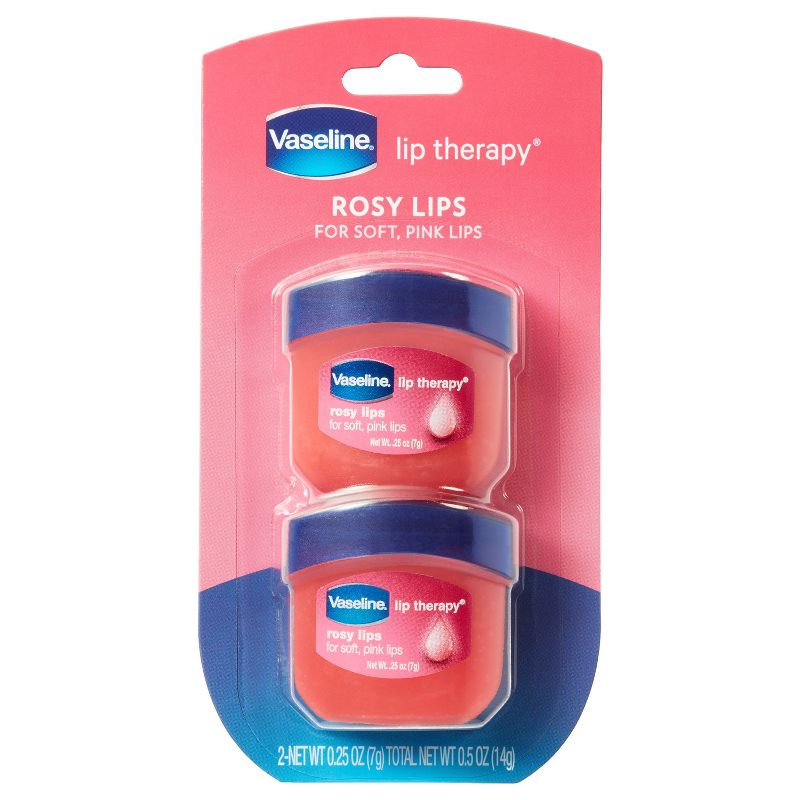 Vaseline Lip Therapy Fragrance free Rosy Lips Twin Pack - 2ct/0.5oz, 1 of 7
