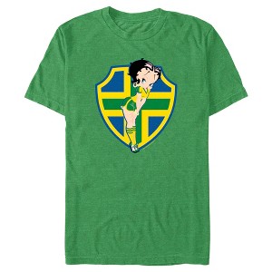 Men's Betty Boop Brazil Soccer Badge T-Shirt - 1 of 3