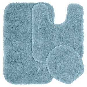 3pc Serendipity Shaggy Washable Nylon Bath Rug Set - Garland - 1 of 4