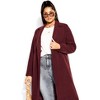 CITY CHIC | Women's Plus Size Effortless Chic Coat - oxblood - 18W - 2 of 4