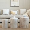 NicBex Modern Round Coffee Table Set of 3 with Wood Frame for Living Room and Office - 2 of 4