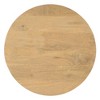Royal Hampton 20 Inch Round Side End Table with Fluted Base, Handcrafted Mango Wood - 4 of 4