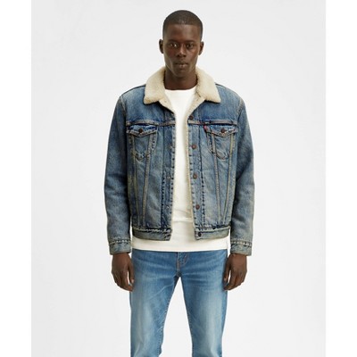 denim sherpa jacket men