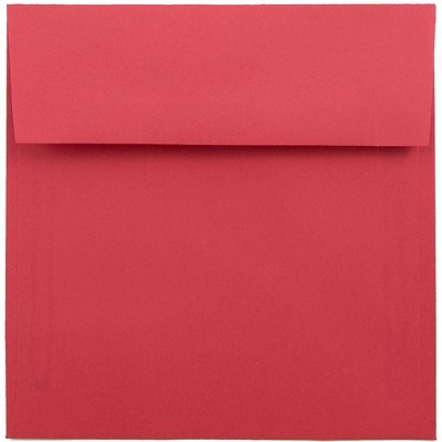 JAM Paper 6 x 6 Square Colored Invitation Envelopes Red Recycled 2792270