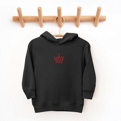 The Juniper Shop Embroidered I Love You Words Toddler Graphic Hoodie