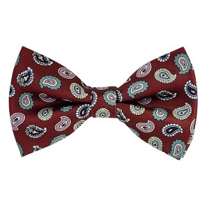 Men's Paisley Design 2.75 W And 4.75 L Inch Pre-Tied adjustable Bow Tie - 1 of 3