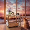 Artloge Modern Extra Large Heavy Duty Dog Crate Tempered Glass Pet Cage with Anti-Rust Aluminum Frame Lockable Casters & Spacious Interior - 2 of 4