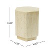 HDZNVF Hexagonal Archaistic Side Table, Antique Brown - 4 of 4