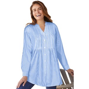 Woman Within Plus Size Perfect Pintuck Tunic - 1 of 4
