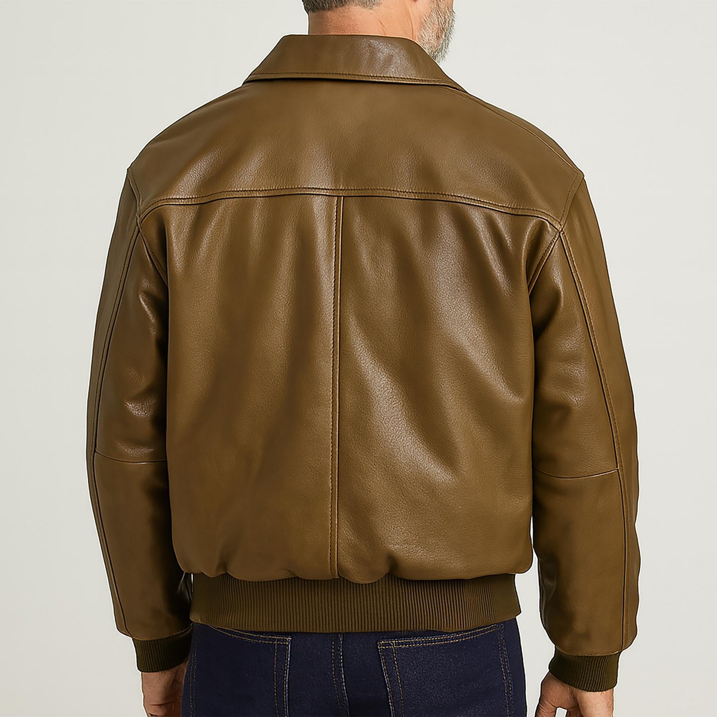 Мужская куртка Victory Outfitters Classic Leather Aviator Jacket Brown, цвет: Коричневый — фото 2