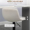 Cream White Swivel Bar Stool Set of 4 Adjustable Upholstered Bar Stool - 4 of 4